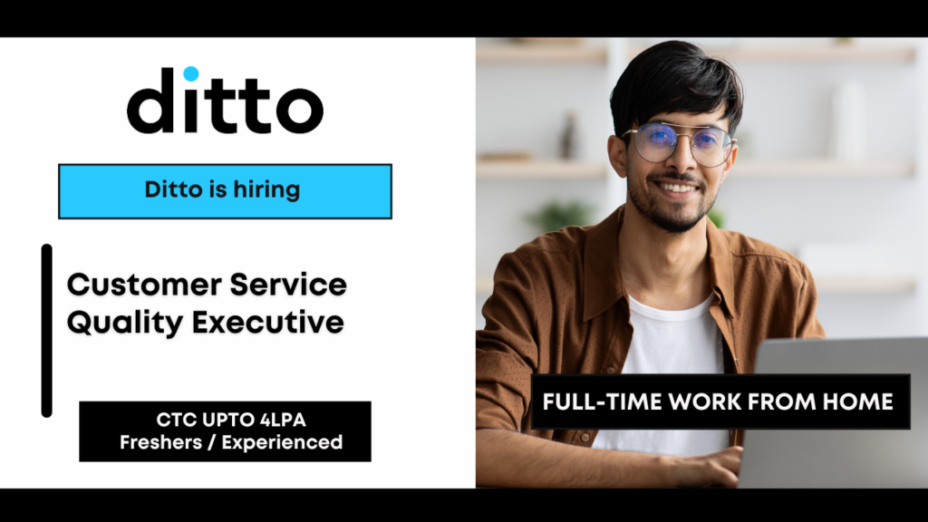 Work From Home Jobs By Ditto Freshers Apply Now Personal Mentor