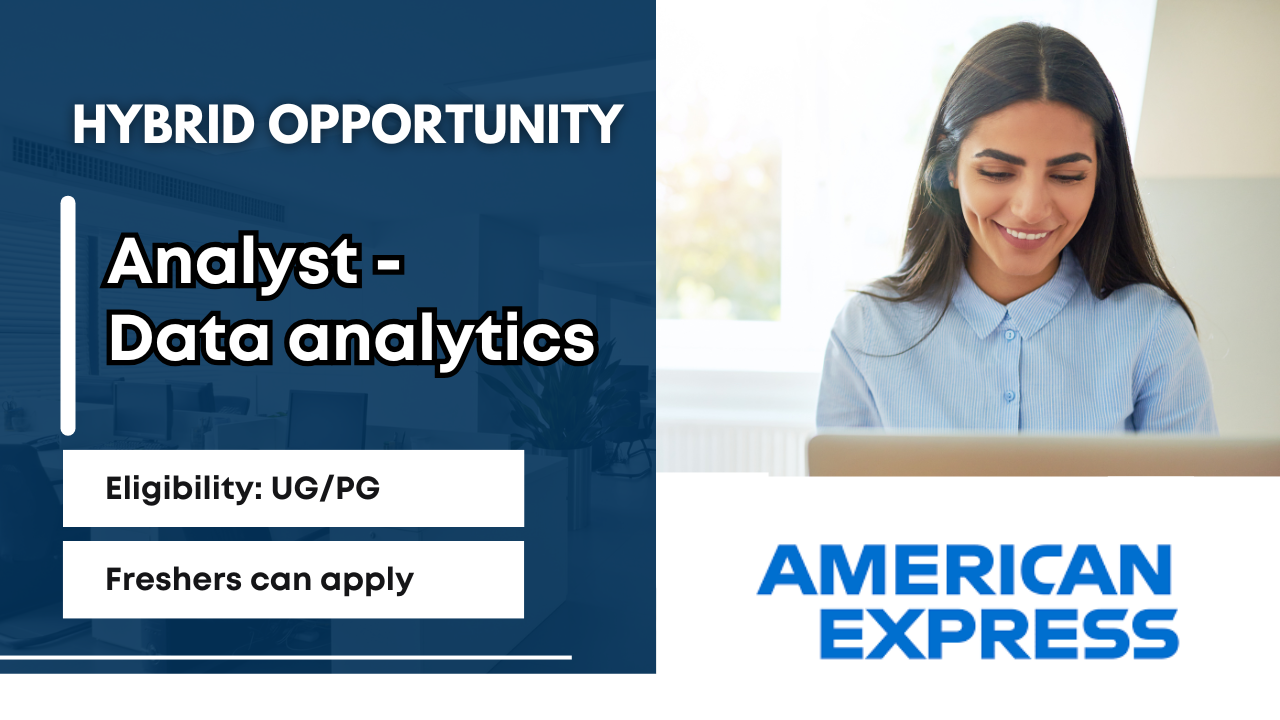 American Express hiring for data analyst jobs for freshers