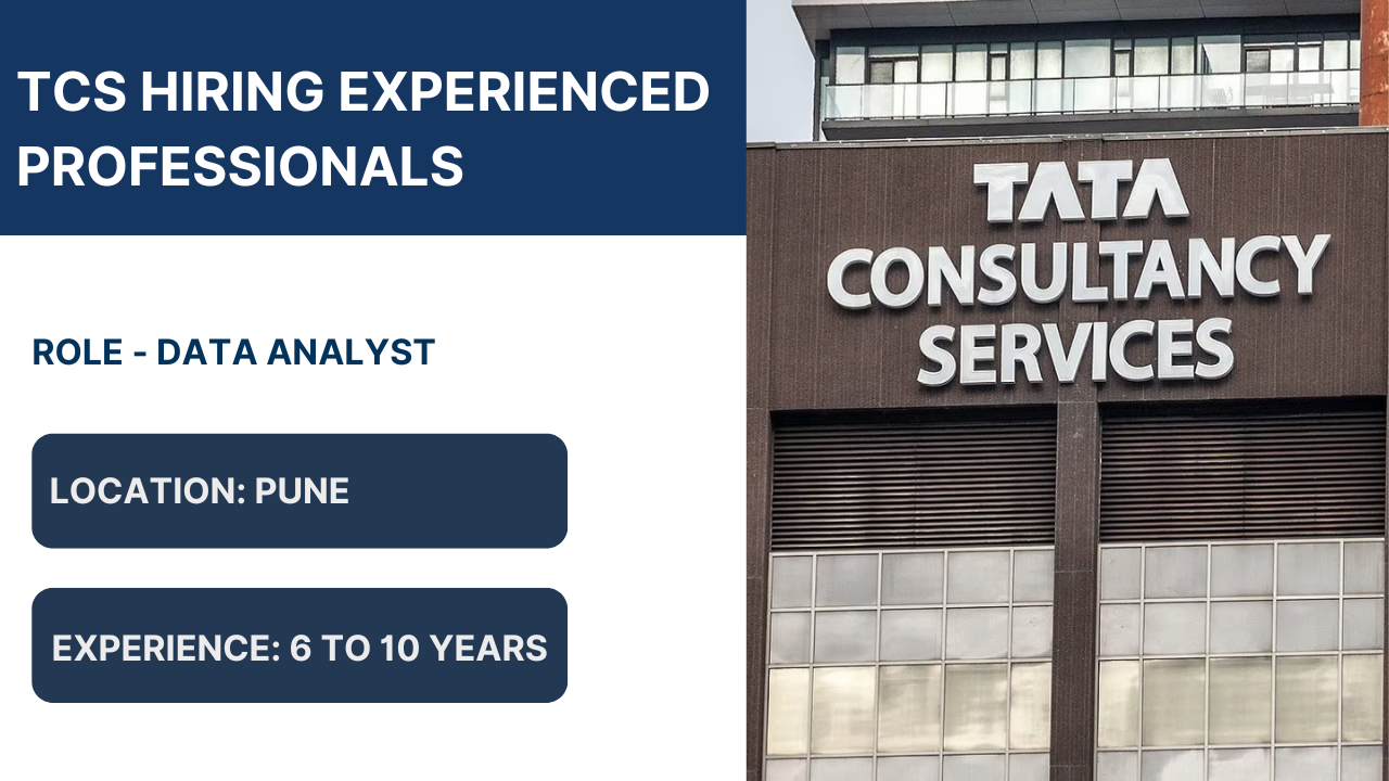 TCS is hiring data analyst for pune